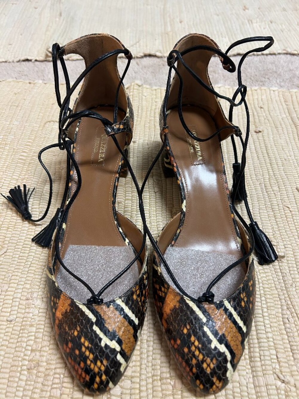 Aquazzura Snakeskin Pumps